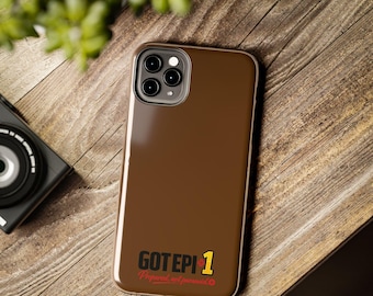 GOT EPI 1-logotyptelefonskal | Tåligt telefonskal, brunt skyddsfodral