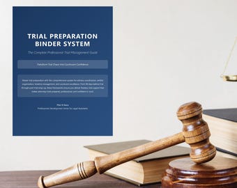 Trial Preparation Binder System for Legal Assistants - Complete Professional Trial Management Guide