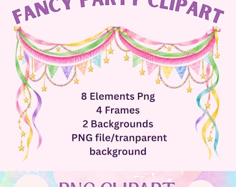 Schicke Party-Cliparts, Trendige Party-Cliparts, Verspielte Party-Cliparts