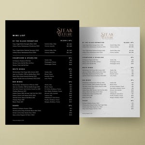 Bearbeitbare Weinkarte-Menüvorlage | Canva Weinkarte Design | Druckbare Bar oder Restaurant Menü | Eleganter Digitaler Download