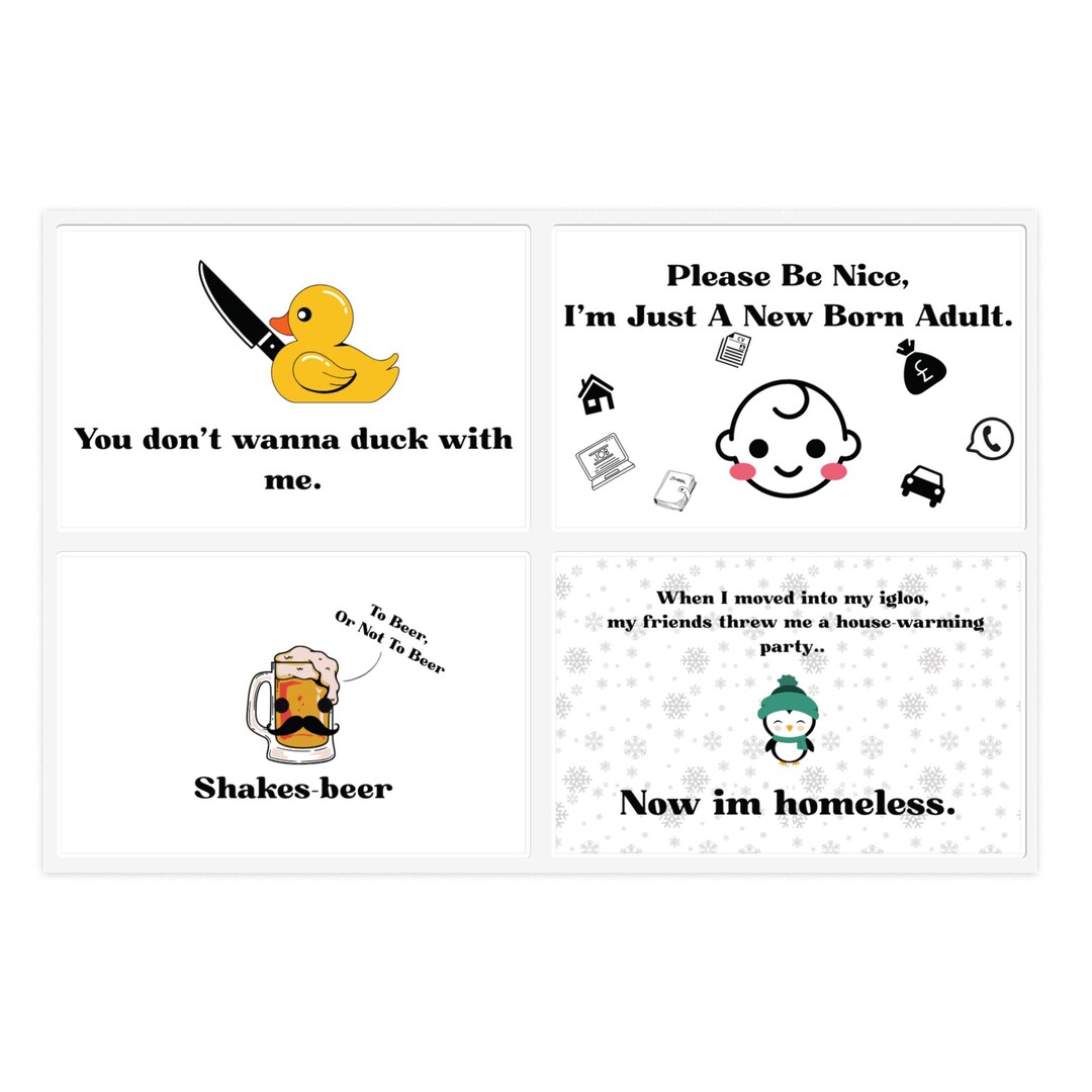 Funny Joke Stickers: Laptop Decals, Planner, Scrapbooking - Eco ...