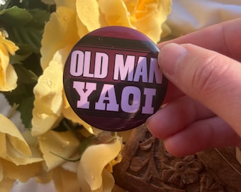 Old man yaoi pin badge