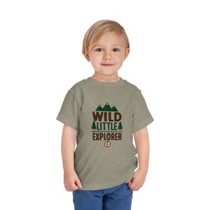 Wild Little Explorer Toddler Tee - Adventure Shirt for Kids, Perfect for Birthdays, Playdates, Nature Outings, Gifts
