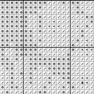 May include: A monochrome geometric pattern featuring a grid of small shapes: circles, diamonds, and angled lines. The design incorporates playing card symbols. The pattern is predominantly black and white.