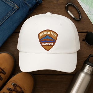 National Park Ranger Hat: Embroidered Arrowhead Patch, Outdoor Hiking Cap