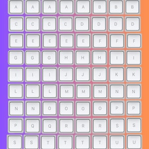 Folha de adesivos com letras para teclado de MacBook – Adesivos de alfabeto inspirados em laptops, itens tecnológicos para diário, scrapbooking e agendas