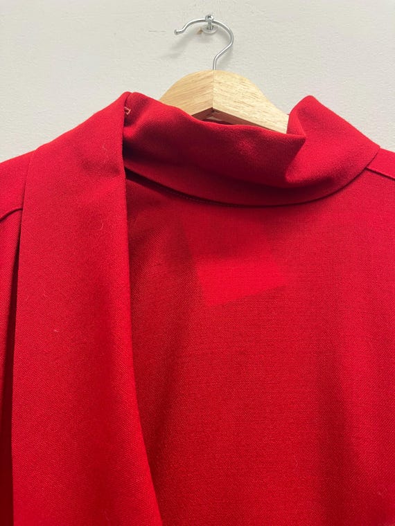 Vintage Di Nuovo Red Wool Dress View 3