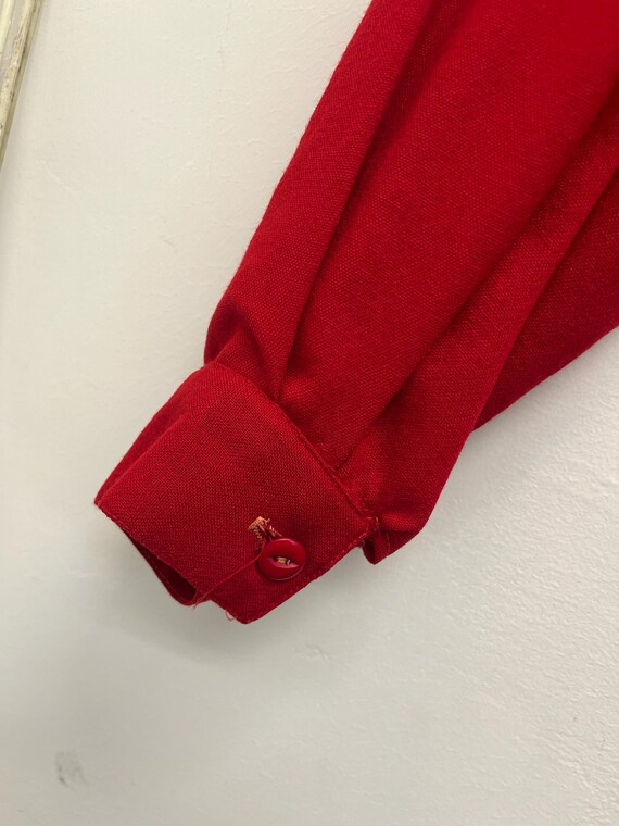 Vintage Di Nuovo Red Wool Dress View 4