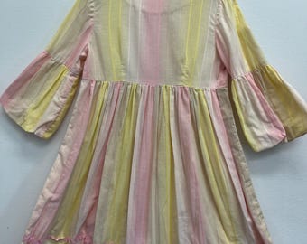 Vintage 1970s Children’s Yellow and Pink Dress