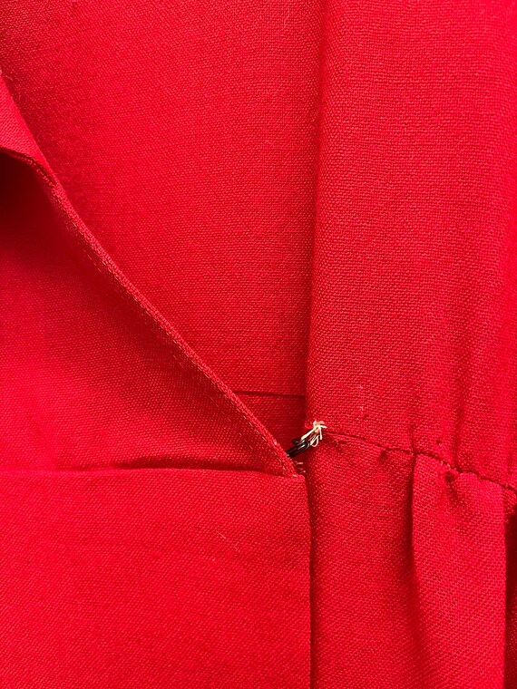 Vintage Di Nuovo Red Wool Dress View 5