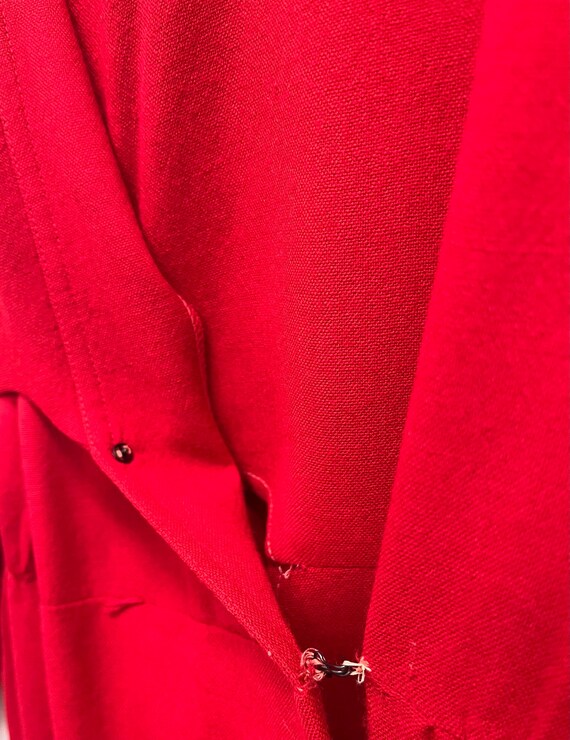 Vintage Di Nuovo Red Wool Dress View 6