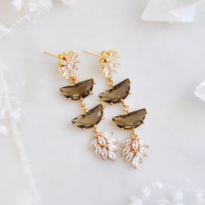 Flower Earrings, Boho Bridal Earrings, Leaf Earrings, Bridesmaids Earrings, Rustic Wedding, Fall Wedding, Summer Earrings, Best Friend Gift