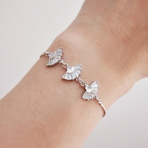 Art Deco Bracelet, Fan Bracelet, Adjustable Bracelet, Box Chain Bracelet, Bridal Jewelry, Wedding Jewelry, Silver Bracelet, Bridesmaids Gift