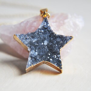 Star Necklace, Druzy Amethyst Necklace, Druzy Star Necklace, Druzy Amethyst Star Necklace, Purple Star Necklace, boho Necklace, galaxy 4