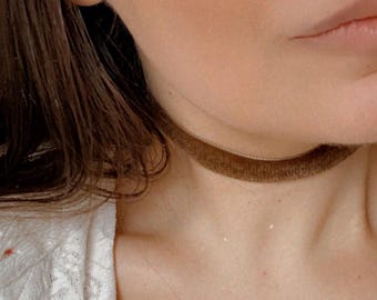 Velvet Choker, Boho Necklace, Layering Necklace, Unique Gift, Jewel Tones, Earth Tones, Whimsical Wedding, Aesthetic Jewelry,Hippie Necklace