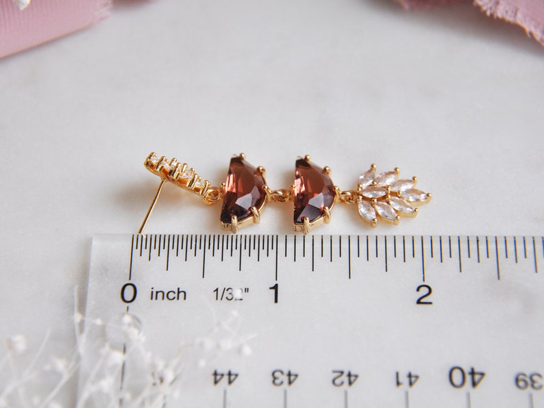 Burgundy Earrings, Flower Earrings Dangle, Daisy Earrings, Boho Bridal Earrings, Statement Earrings, Botanical Earrings,Bridesmaids Earrings image 5