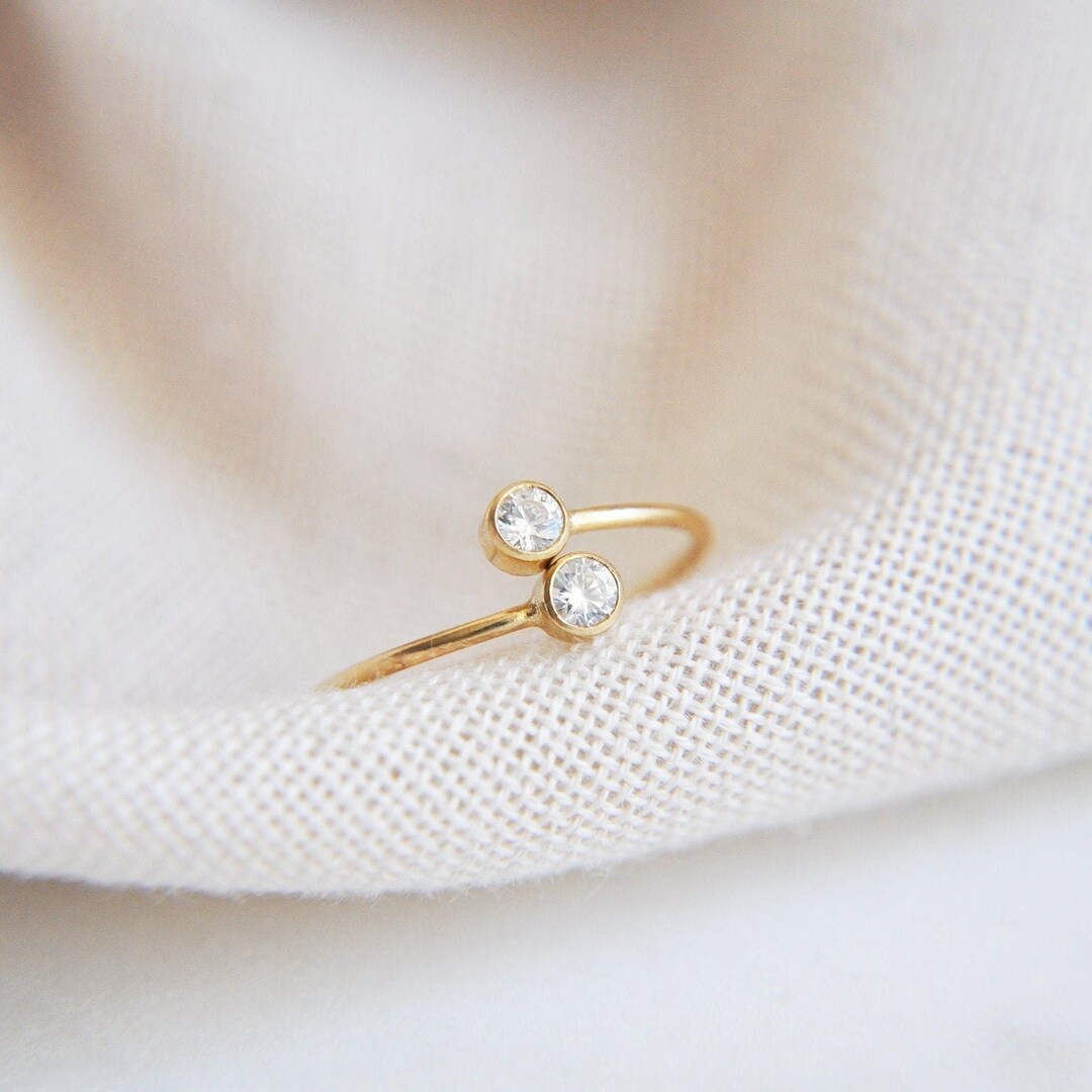 14k Gold Filled Ring Adjustable Stacking Ring Minimalist - Etsy