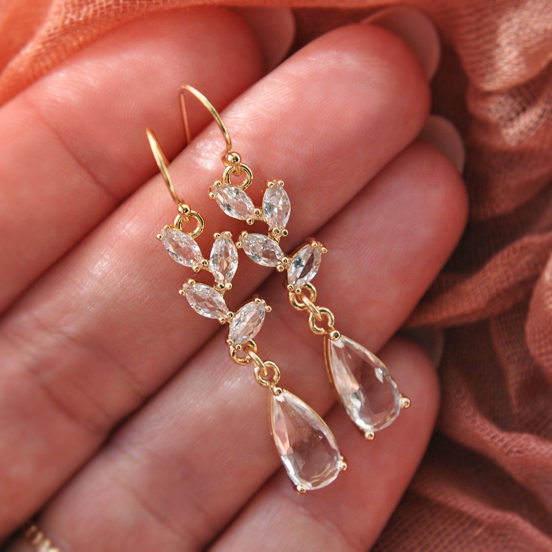 American Stone Leaf Design Necklace with Earring main image 1