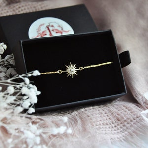 Celestial Bracelet Set, Gold Sun Bracelet, Gold Moon Bracelet, Gold Star Bracelet, Adjustable Bracelet, Box Chain Bracelet, Gifts for Her Star Bracelet