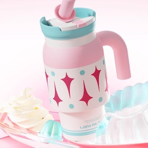 Kinderwasserflasche, Thermowasserflasche warm und kalt, Wasserflasche mit Muster, Wasserflasche aus Edelstahl, Trinkflasche 900 ml