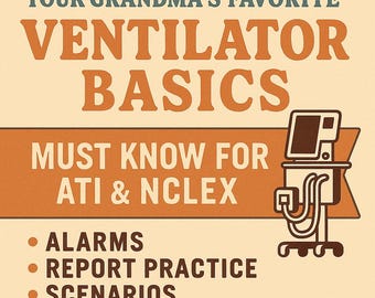 Ventilator Cheat Sheet for Nurses | ICU Vent Settings, Alarms, NCLEX ATI Study Guide | Digital Download pdf