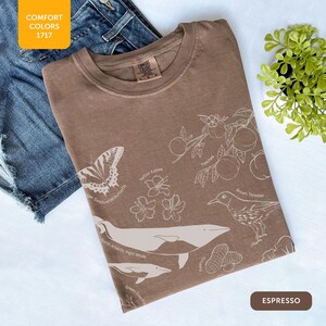 Georgia Original Art Comfort Colors® 1717 T-shirt unisexe teint en pièce, ambiance décontractée du Sud, t-shirt en coton doux, motif pêche de Géorgie image 6