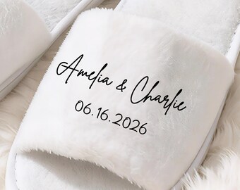Custom Wedding Slippers with Logo/Personalized Hotel Slippers/Spa Slippers/Branded Slippers for Guests, Spas, Wedding Party Decor and Events