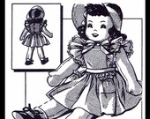 Sunbonnet Jointed Soft DOLL Fabric Sewing Pattern 5220 Mail Order 18 quot Toy Vintage 1940 39 s Reproduction Copy