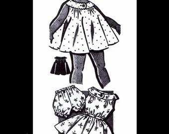 Sunsuit Sun Suit Playsuit Play Suit Dress Frock w/ Panties Sewing Pattern BABY Kids Child Girls Toddler REPRODUCTION Patt-O-Rama # 8163 Sz 4