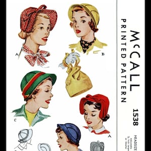 Mccall 1538 Stunning HOT Millinery Vint 50s Fascinators Hats - Etsy