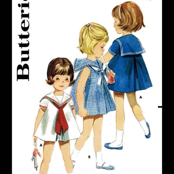 Baby Girls Sailor Dress Pattern Etsy girl-sailor-childrens-sewing-patterns-vintage-outfits-vintage-fashion