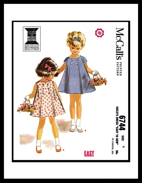 McCall/'s 6748 Sewing Pattern Dress Frock Bloomers Toddler Baby GIRL Child ~1~