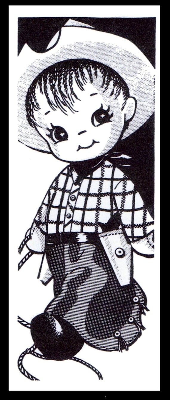 Fabric Sewing Pattern COWGIRL SOCK Doll Stuffed TOY #7050 DESIGN Western Vintage