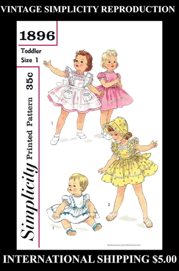 1605 McCall/'s Girl/'s Pinafore Petticoat Vintage Fabric Sewing Pattern Pick 2-4-6