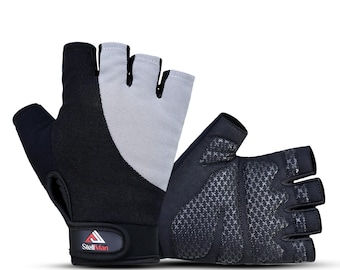 Gym Gloves with Wrist Support: Padded Palm, Fitness Training