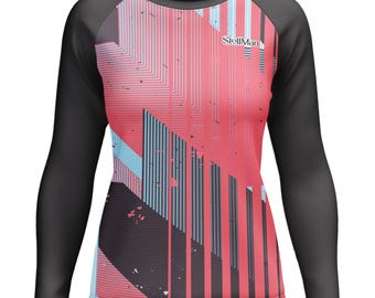 Geometric Compression Shirt: StellMan, Long Sleeve Workout Top