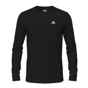 StellMan Vortex Mens Black Compression Base Layer Shirt Long Sleeve Athletic Top for Workout Running Training or Cold Weather