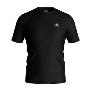 StellMan Vortex Men’s Compression Shirt Black or White Short Sleeve Base Layer Gym Top Moisture Wicking Athletic Tee