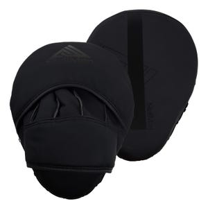StellMan Matte Black Focus Mitts for Boxing and MMA Training, Lightweight Curved Punch Pads for Striking Practice, Standard Size Mitts