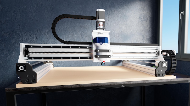 DIY CNC Router Machine Complete Project. Dxf Pdf Stl Files and Drawings ...