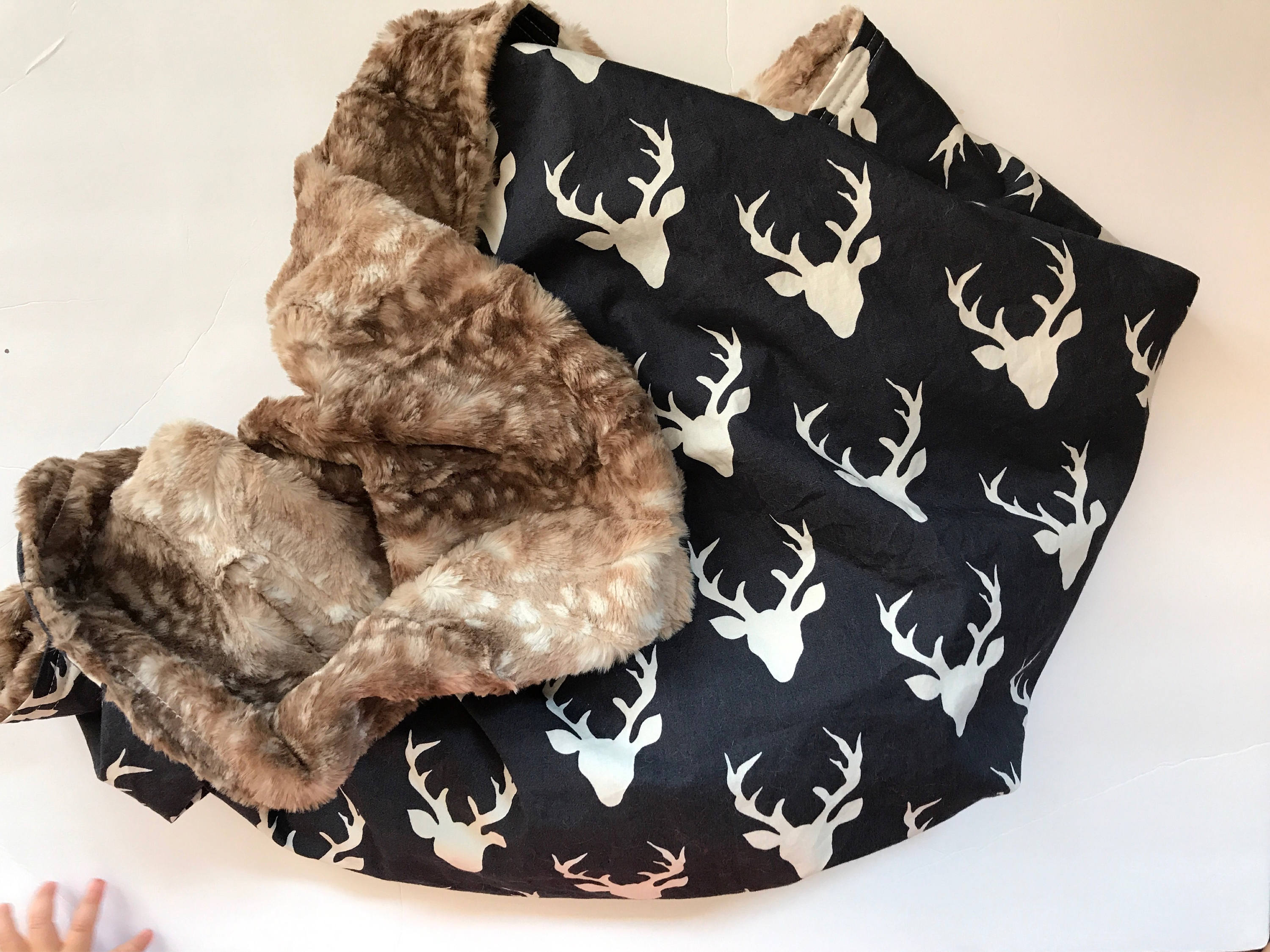 Deer Baby Blanket Baby Boy Faux Fur Blanket Stag Baby Etsy