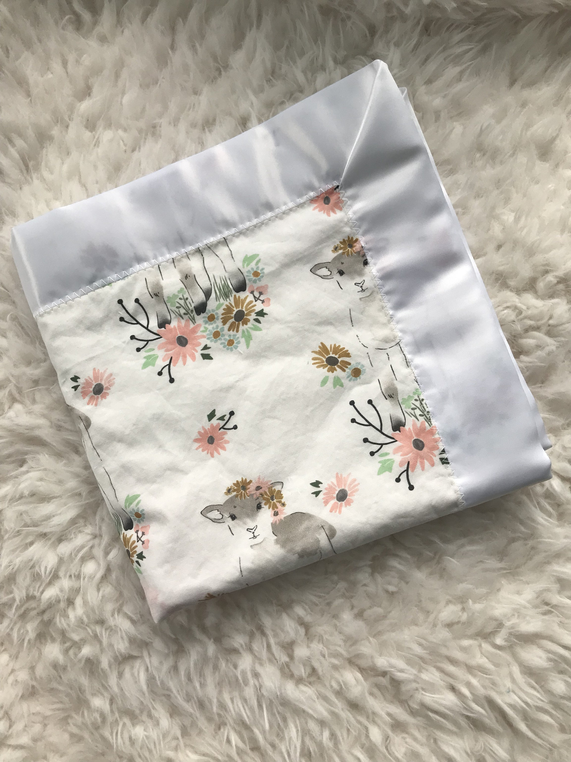 Baby Girl Lovie Blanket Personalized Baptism Blanket Baby Etsy