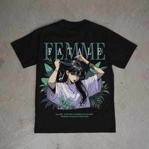 Femme Minimalist Graphic T-Shirt, Aesthetic Unisex Tee, Soft Cotton Shirt, Black or White, Trendy Casual Streetwear Gift