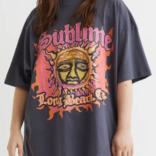 Sublime Oversized Shirt Charcoal Color 
