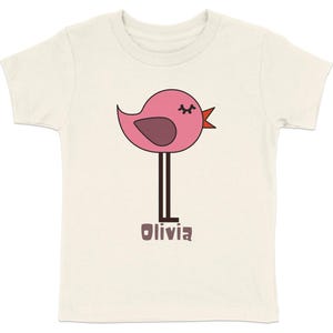 Personalized Bird Name Shirt for Kids- Custom Animal Tee for Toddler or Youth, Cute Birthday Gift, Children’s Custom T-Shirt