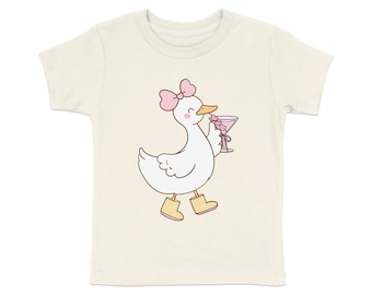 Silly Goose Shirt Toddler Girl, Funny Goose T-Shirt, Goose Tee, Boho Coquette Duck, Funny Kids Birthday Shirt, Cute Farm Animal Tee