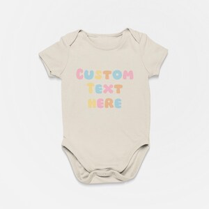 Retro Custom Text Baby Bodysuit, Your Custom Here, Custom Your Text Toddler Shirt, Custom Kids Shirt, Custom Text Printed, Custom Kids Shirt