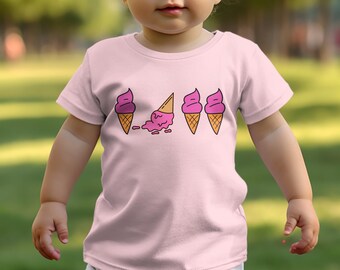 Cute Summer Kids Shirt, Summer Camp Tshirt, Ice Cream Top, Summer Holiday Clothes, Beach Tee, Gift For Daughter, Last Day of School Shirt