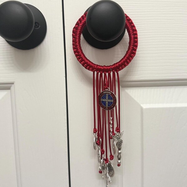 Anello per maniglia della porta Red Home Benedizione - 12 fili