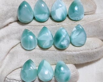 Natural Hemimorphite Cabochon size 16x12 mm pear shape : Calibrated Gemstones, 10 pcs